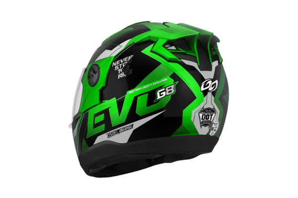 Capacete Moto Pro Tork Liberty Evolution Verde G8